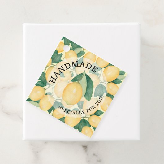 Waterverf Lemons HANDMADE voor U | Kantaarngeschen Bedankjes Labels (In situ)