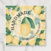 Waterverf Lemons HANDMADE voor U | Kantaarngeschen Bedankjes Labels (Voorkant)