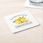 Waterverf Lemons Homemade Limoncello Kartonnen Onderzetters (Schuin)