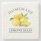 Waterverf Lemons Homemade Limoncello Stenen Onderzetter (Voorkant)