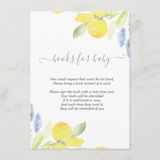 Waterverf Lemons Informatiekaartje (Voorkant)
