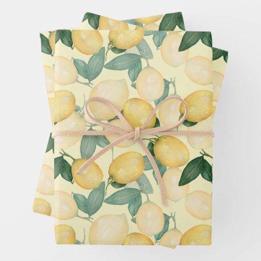 Waterverf Lemons Inpakpapier Vel (In situ)