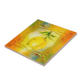 Waterverf Lemons Italiaanse keramische Tegel Tegeltje (Zijkant)