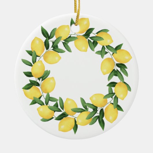 WATERVERF LEMONS KERAMISCH ORNAMENT (Voorkant)