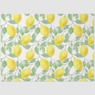 Waterverf Lemons Kitchen-ontkoppeling Tissuepapier