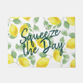 Waterverf Lemons knijpen de dag in Deurmat (Voorkant)