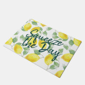 Waterverf Lemons knijpen de dag in Deurmat (Schuin)