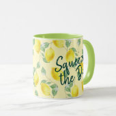 Waterverf Lemons knijpen de dag in Mok (Voorkant rechts)