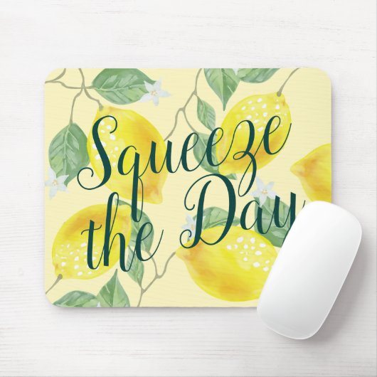 Waterverf Lemons knijpen de dag in Muismat (Met muis)