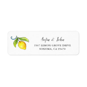 Waterverf  Lemons Label