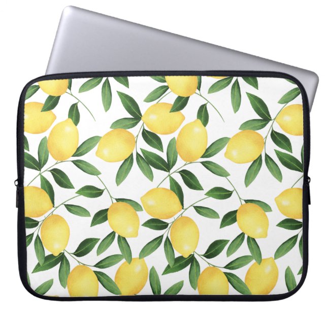 WATERVERF LEMONS LAPTOP SLEEVE (Voorkant)