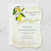 Waterverf Lemons & Leaves Vrijgezellenfeest Kaart (Voorkant)