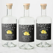 Waterverf Lemons Lights Black Limoncello Likeurfles Etiket (Flessen)