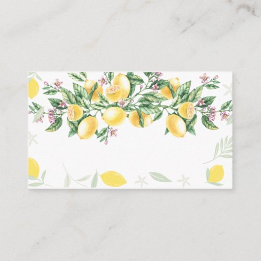 Waterverf Lemons Lijst Registry Informatiekaartje (Achterkant)