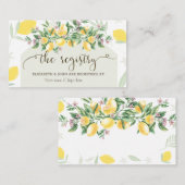 Waterverf Lemons Lijst Registry Informatiekaartje (Voorkant / Achterkant)