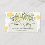 Waterverf Lemons Lijst Registry Informatiekaartje (Voorkant)