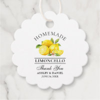 Waterverf Lemons Limoncello Bruiloft Bedankt