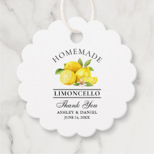 Waterverf Lemons Limoncello Bruiloft Bedankt Bedankjes Labels