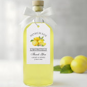 Waterverf Lemons Limoncello Bruiloft Bedankt Cadeaulabel