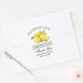 Waterverf Lemons Limoncello Bruiloft Bedankt Ronde Sticker (Envelop)