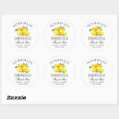 Waterverf Lemons Limoncello Bruiloft Bedankt Ronde Sticker (Vel)