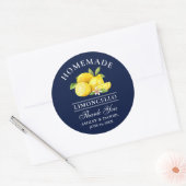 Waterverf Lemons Limoncello Hartelijk dank Ronde Sticker (Envelop)