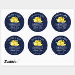 Waterverf Lemons Limoncello Hartelijk dank Ronde Sticker<br><div class="desc">Elegant Waterverf Lemons Homemade Limoncello Wedding Hartelijk dank!</div>