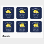 Waterverf Lemons Limoncello Hartelijk dank Vierkante Sticker<br><div class="desc">Elegant Waterverf Lemons Homemade Limoncello Wedding Hartelijk dank!</div>