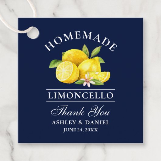 Waterverf Lemons Limoncello Hartelijk dank voor Bl Bedankjes Labels (Voorkant)