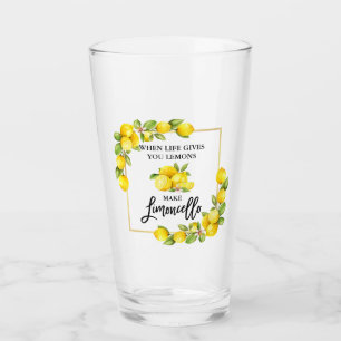 Waterverf Lemons Limoncello penseel Script Glas