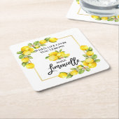 Waterverf Lemons Limoncello penseel Script Kartonnen Onderzetters (Schuin)