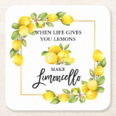 Waterverf Lemons Limoncello penseel Script Kartonnen Onderzetters (Voorkant)