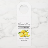 Waterverf Lemons Limoncello Wedding Flessenhanger (Voorkant)