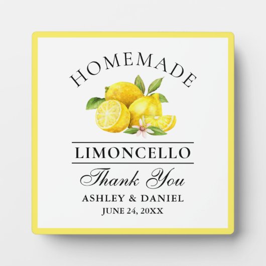 Waterverf Lemons Limoncello Wedding Fotoplaat (Voorkant)