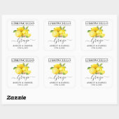 Waterverf Lemons Limoncello Wedding Grazie Vierkante Sticker (Vel)