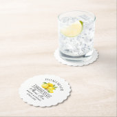 Waterverf Lemons Limoncello Wedding Kartonnen Onderzetters (Insitu)