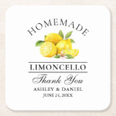 Waterverf Lemons Limoncello Wedding Kartonnen Onderzetters (Voorkant)