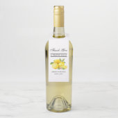 Waterverf Lemons Limoncello Wedding Kraft Flessenhanger (Op fles)