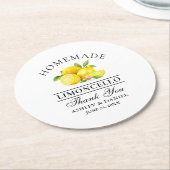 Waterverf Lemons Limoncello Wedding Ronde Kartonnen Onderzetter (Gebogen)