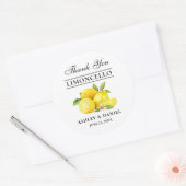 Waterverf Lemons Limoncello Wedding Ronde Sticker (Envelop)
