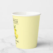 Waterverf Lemons Limoncello Wedding Yellow Papieren Bekers (Links)