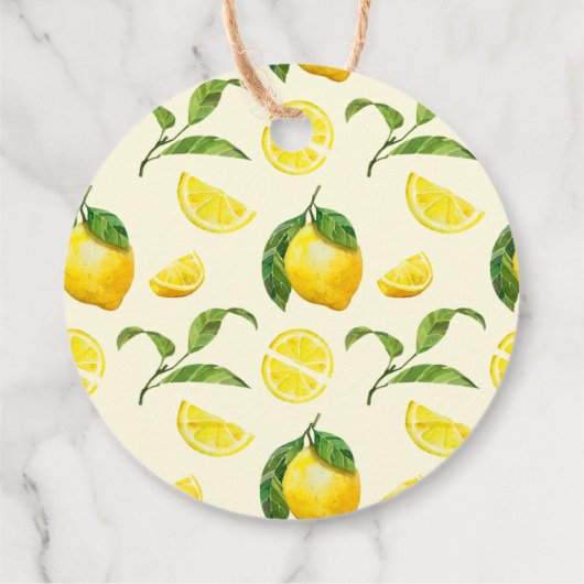 Waterverf Lemons Love and Bedankt Labels (Achterkant)