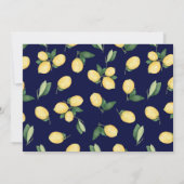 Waterverf Lemons & Navy Vrijgezellenfeest Advice K Kaart (Achterkant)