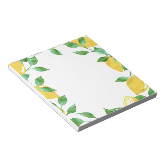 Waterverf Lemons Notitieblok (Schuin)