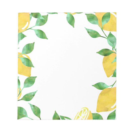 Waterverf Lemons Notitieblok (Voorkant)
