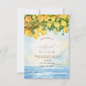 Waterverf Lemons Ocean Repetitie Diner Kaart (Voorkant)