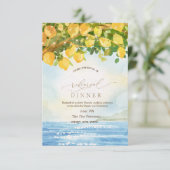 Waterverf Lemons Ocean Repetitie Diner Kaart (Staand voorkant)