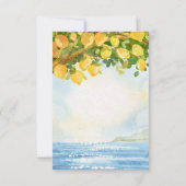 Waterverf Lemons Ocean Repetitie Diner Kaart (Achterkant)