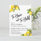 Waterverf Lemons om Typografie te hebben en te hou Kaart (Staand voorkant)