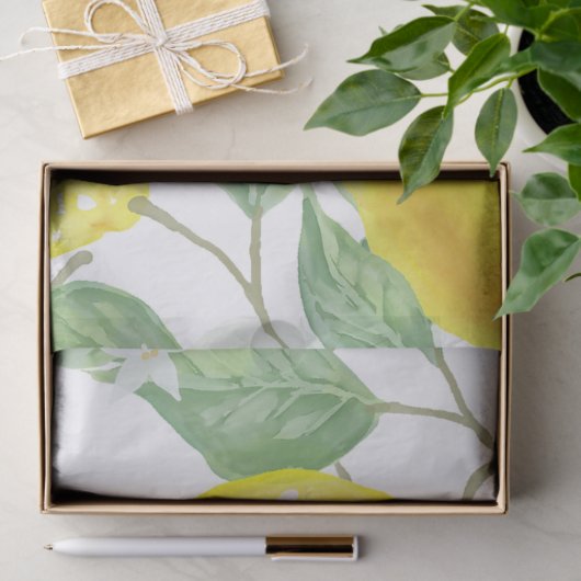 Waterverf Lemons-ontkoppeling Tissuepapier (Geschenk)